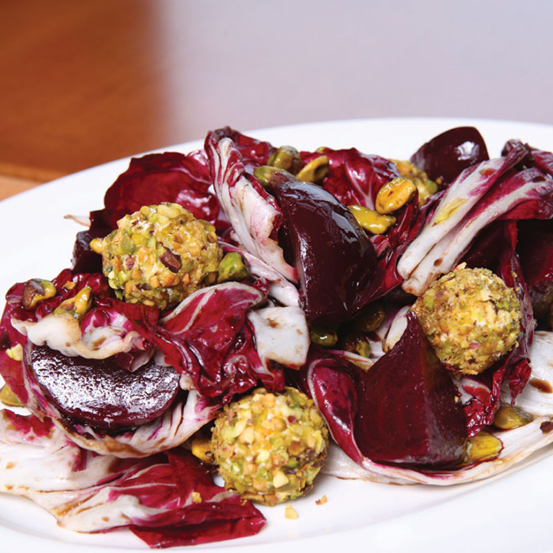 Holiday Recipes - Marinated Radicchio Beet Salad and Goat Cheese