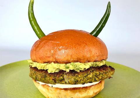 El Diablo Pistacho Garden Burger